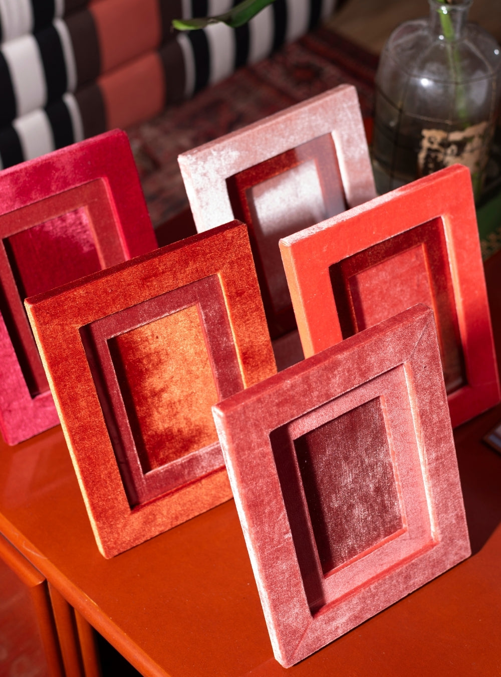 Porta-retrato Veludo Coral