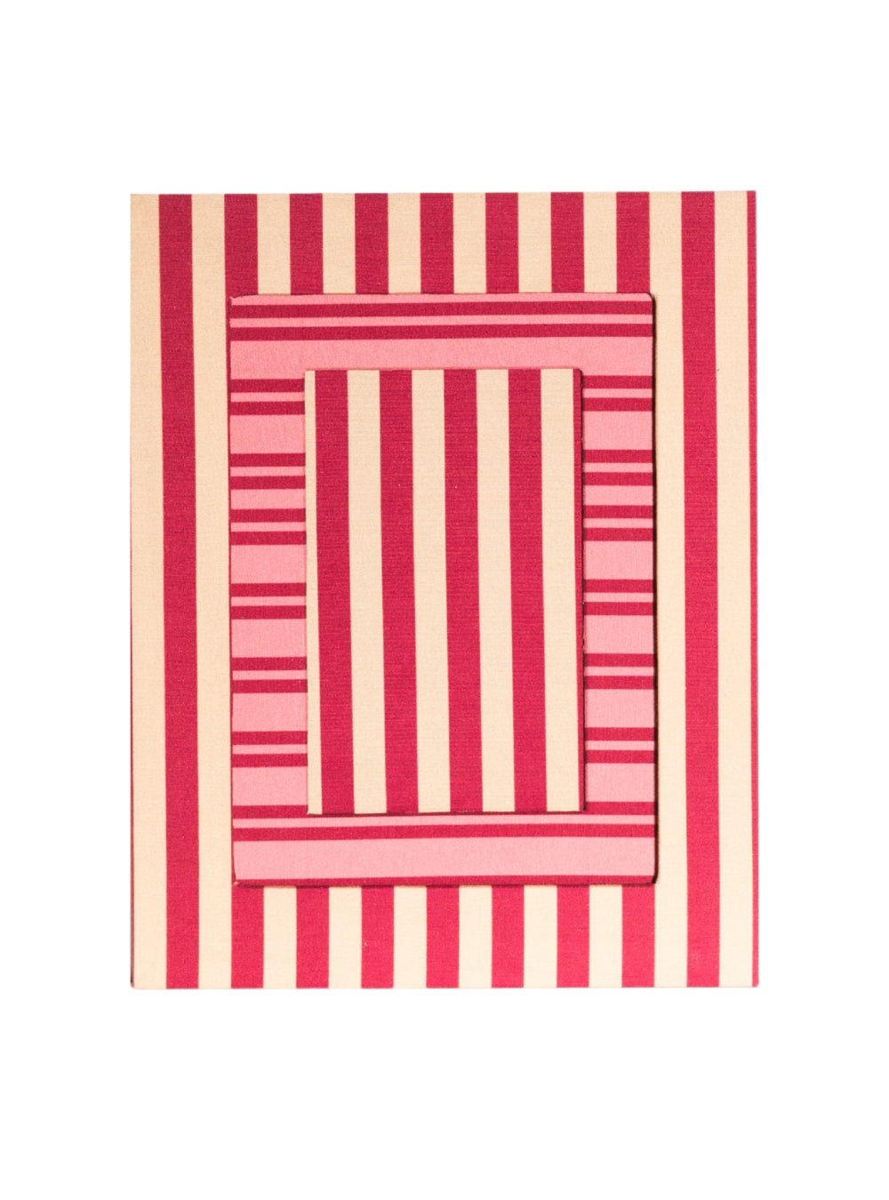 Porta-retrato Listrado Palha & Vinho