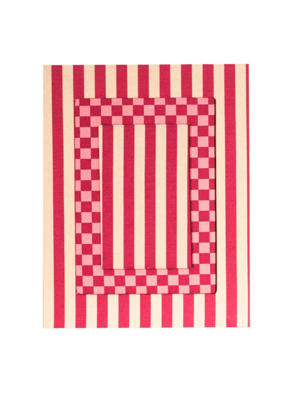 Porta-retrato Listrado Palha & Vinho