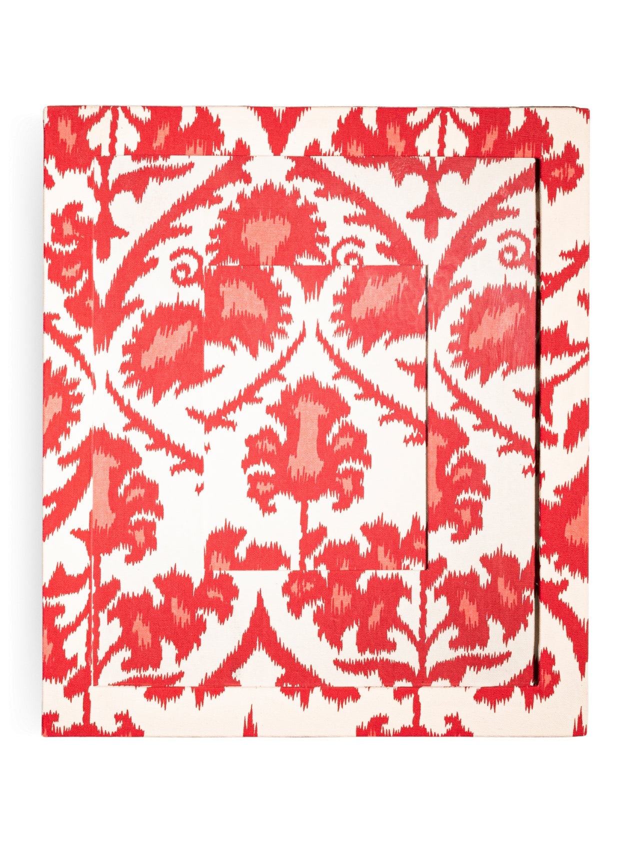 Moldura Ikat Vermelho