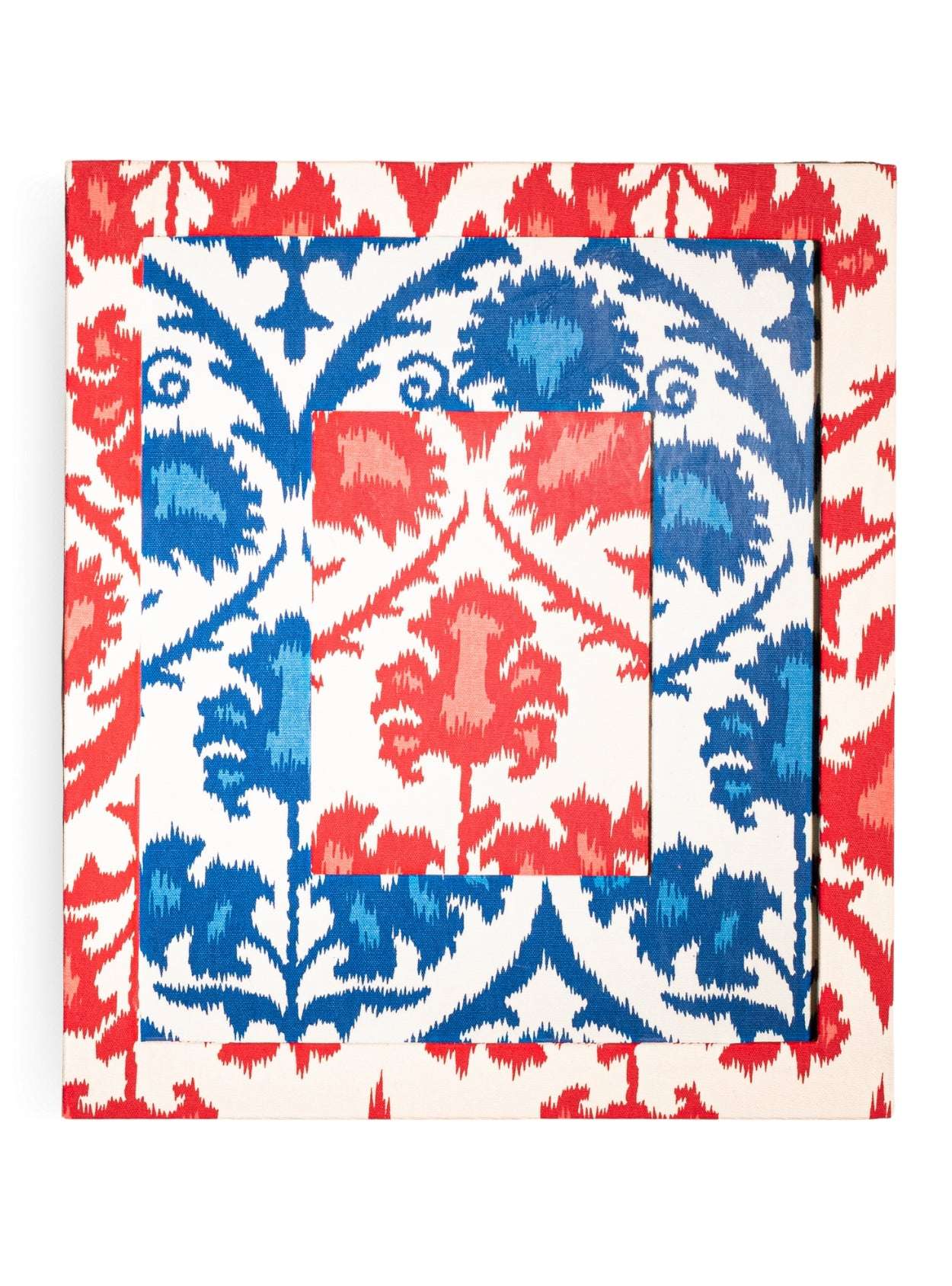 Moldura Ikat Vermelho