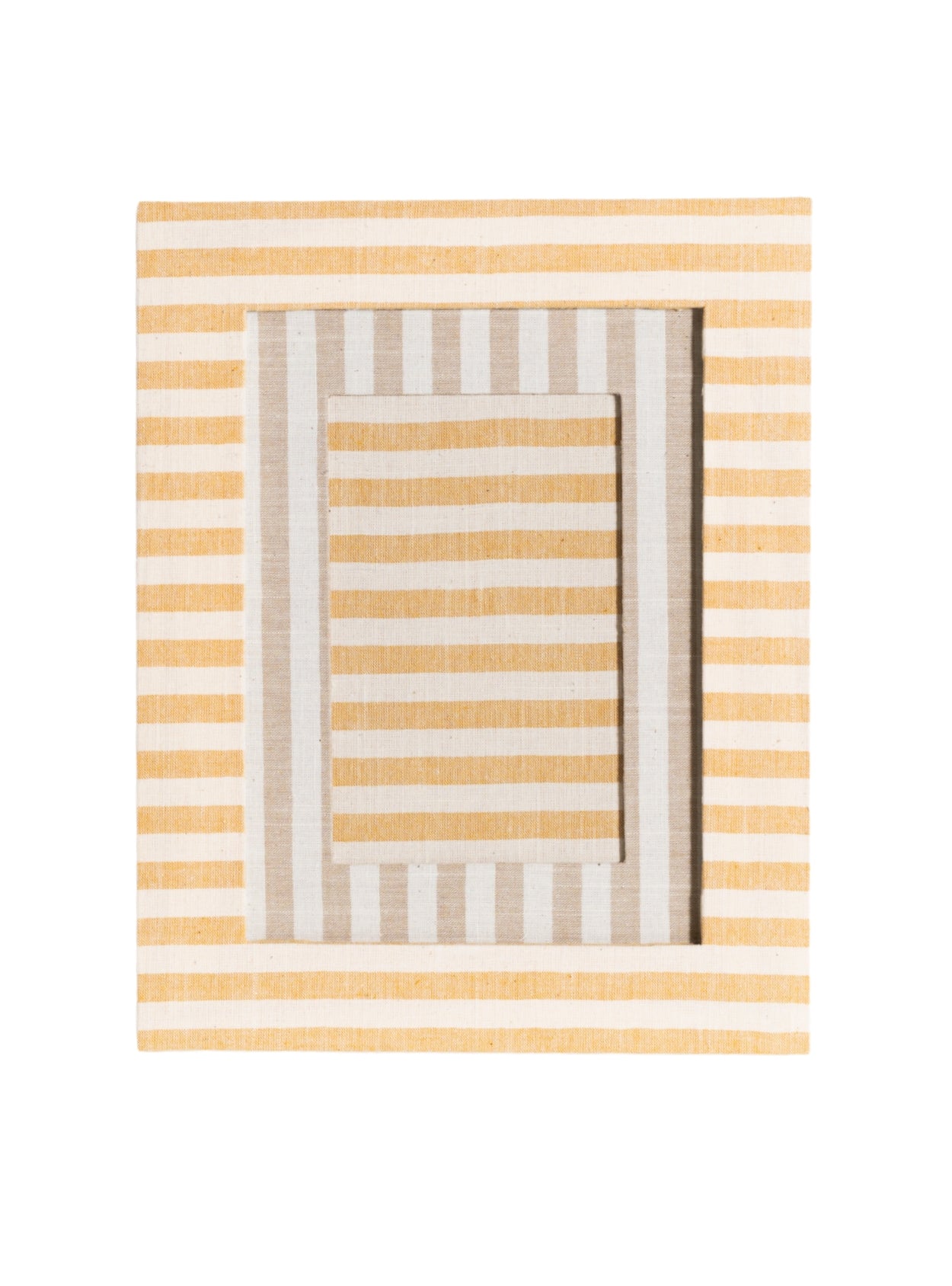 Yellow Striped Picture Frame