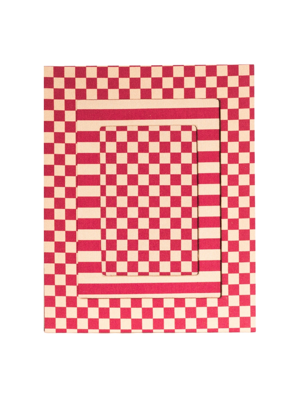 Porta-retrato Xadrez Palha & Vinho