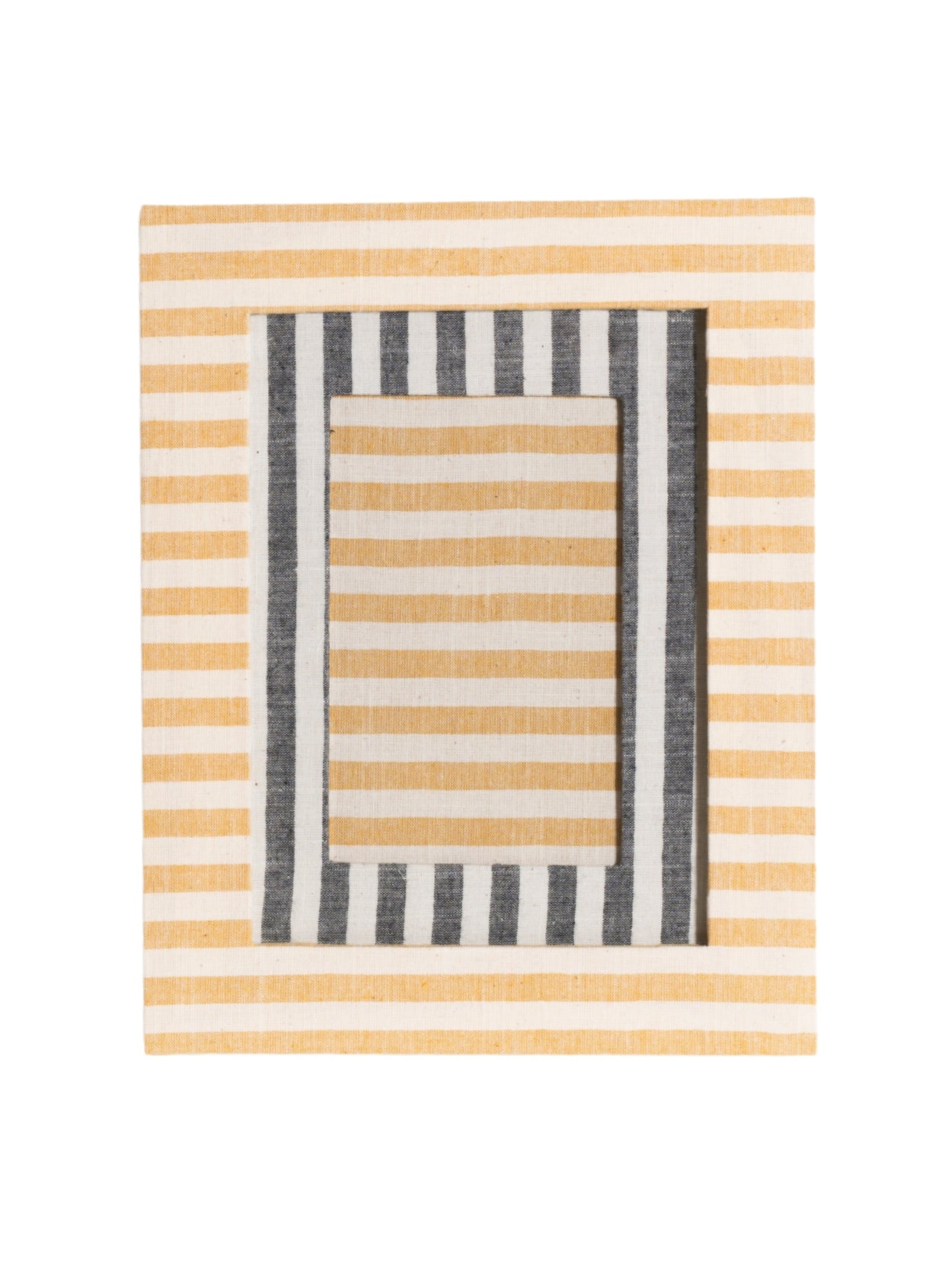 Yellow Striped Picture Frame