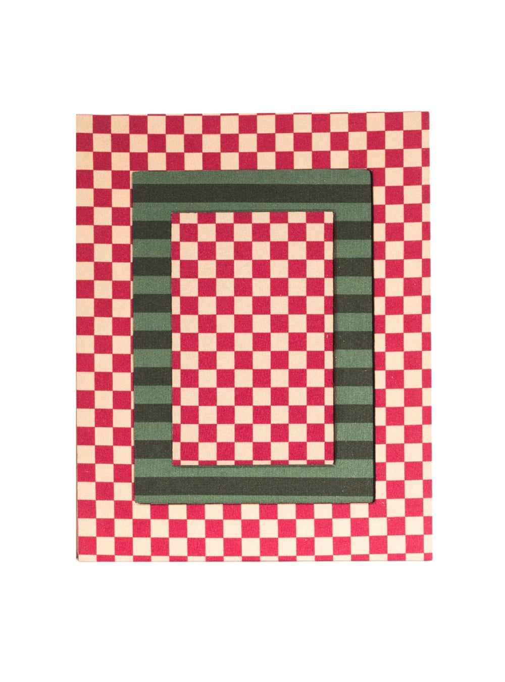 Porta-retrato Xadrez Palha & Vinho
