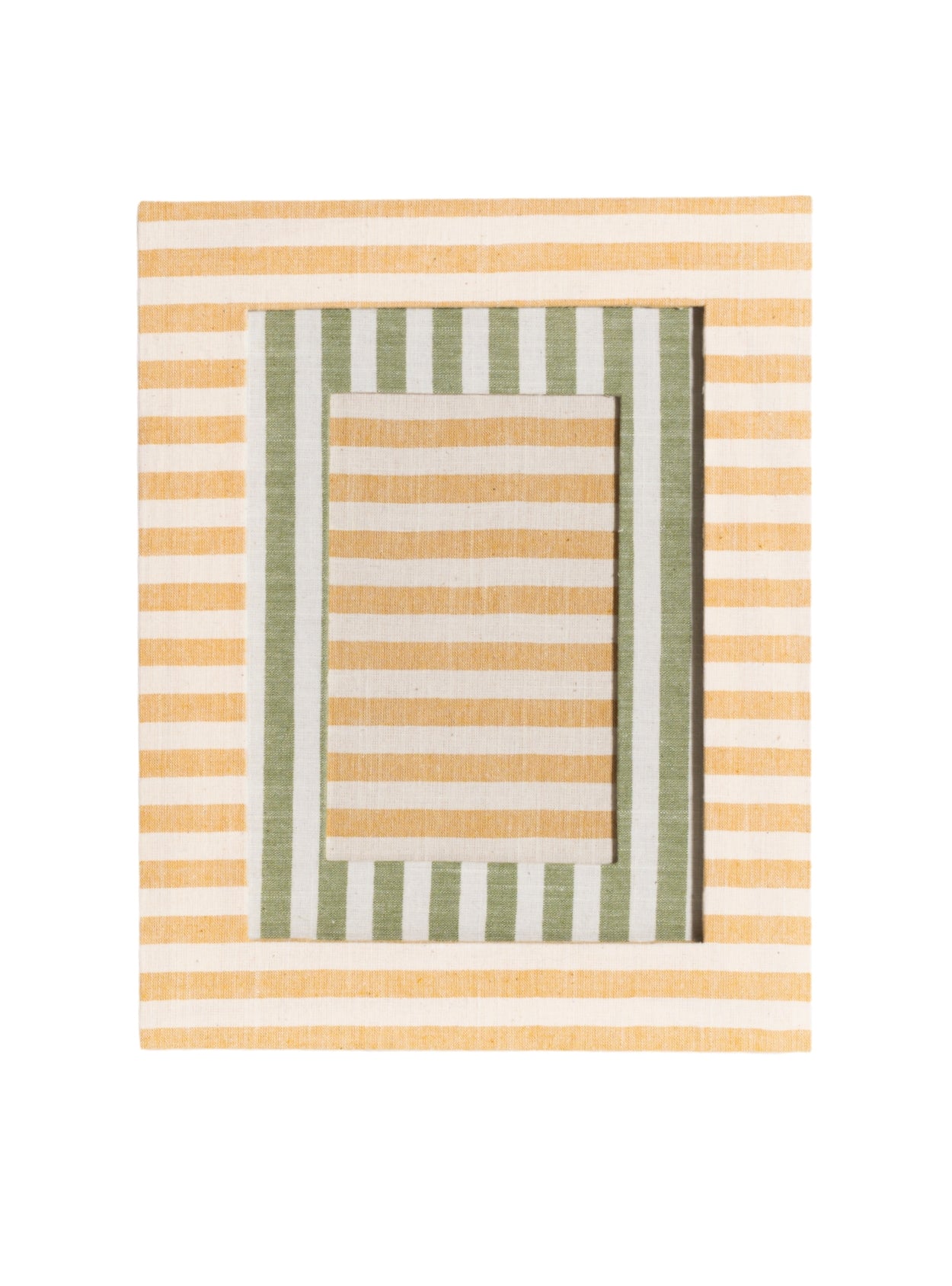 Yellow Striped Picture Frame
