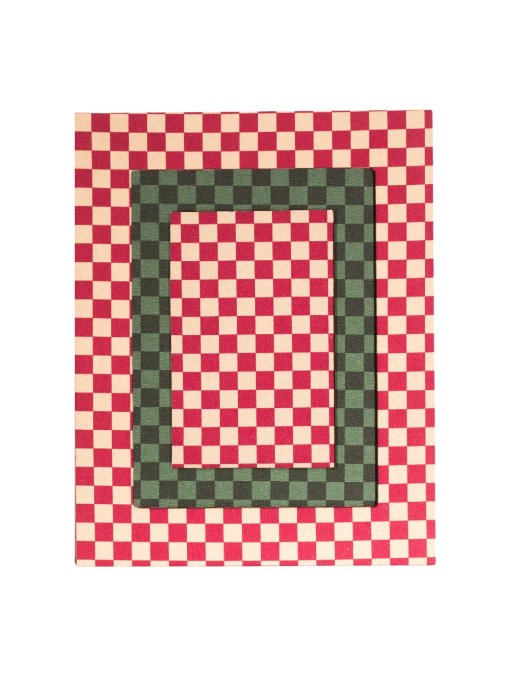 Porta-retrato Xadrez Palha & Vinho
