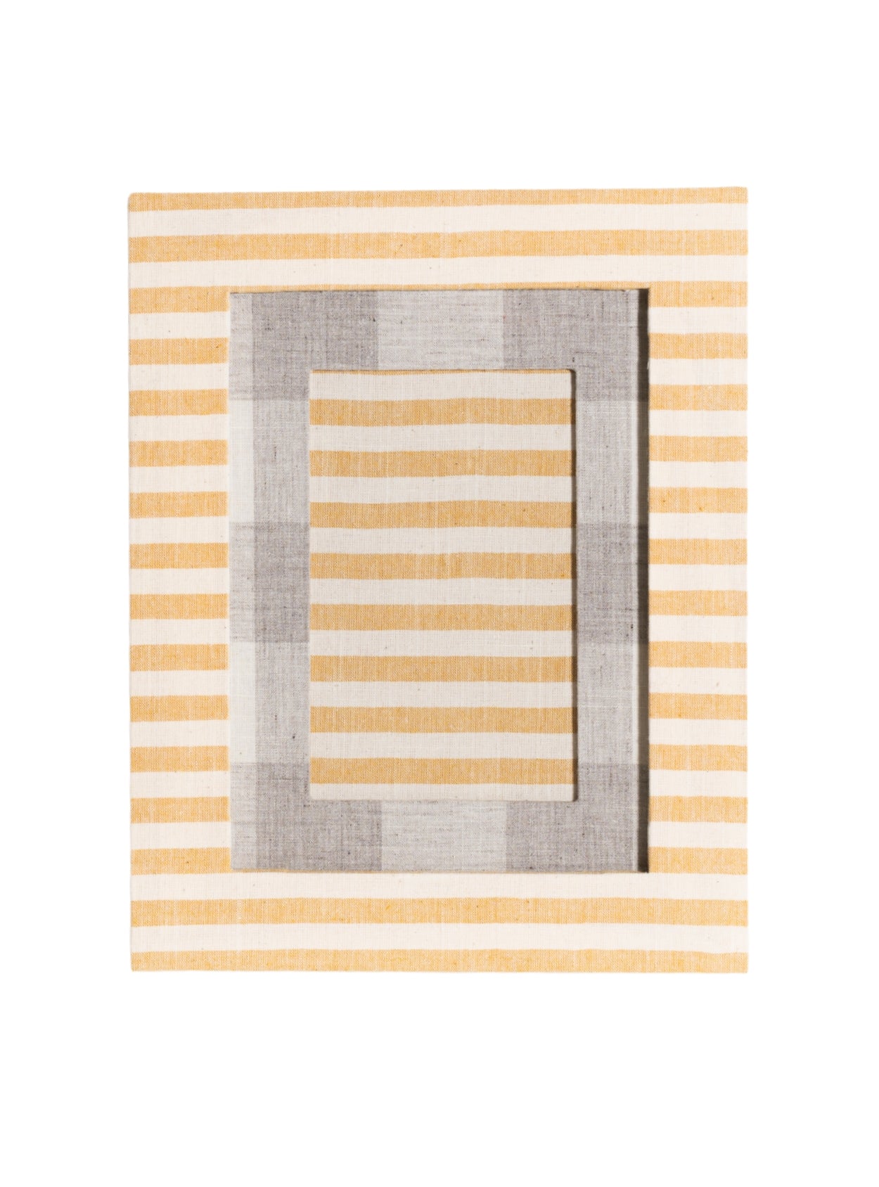 Yellow Striped Picture Frame
