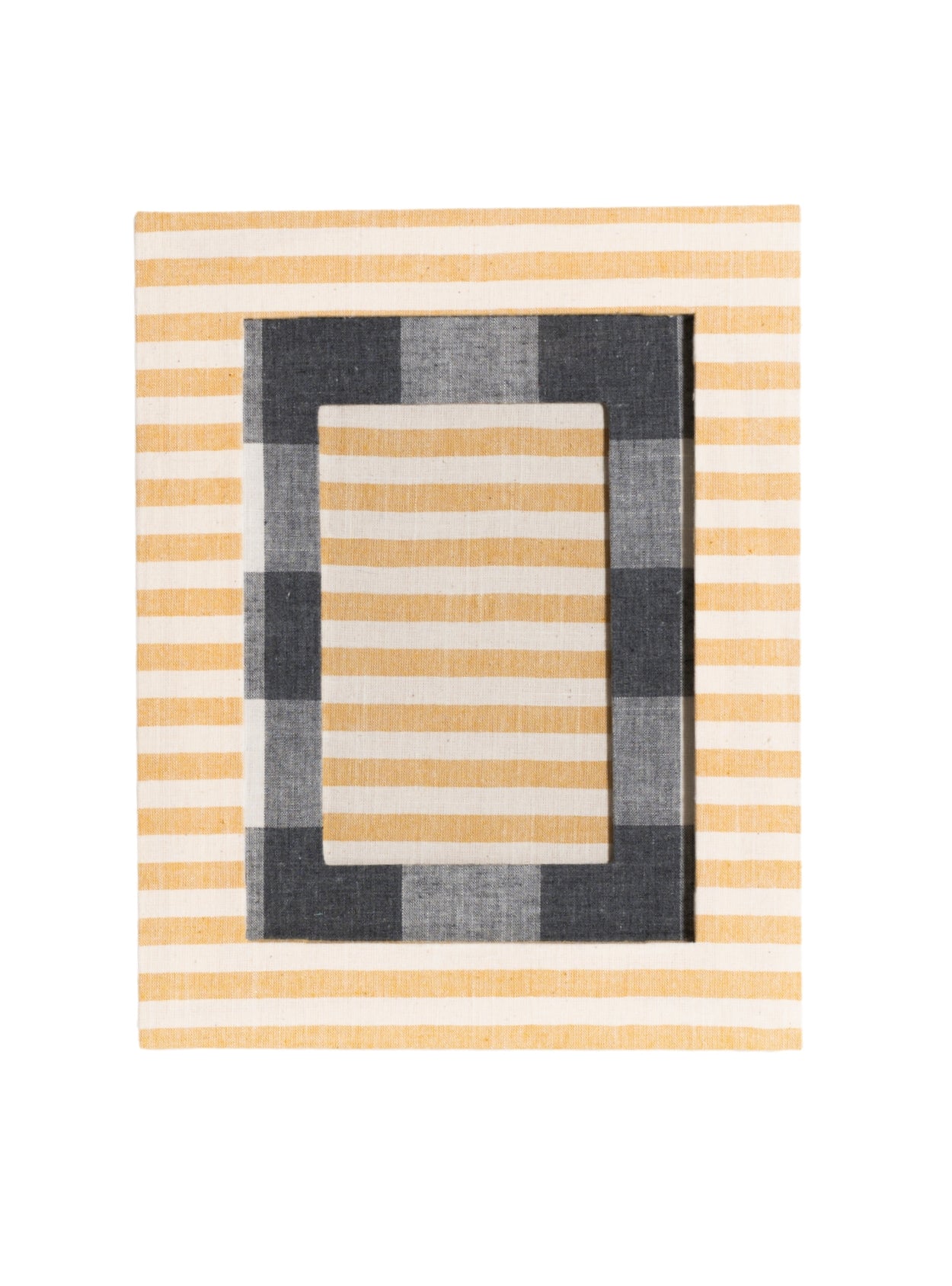 Yellow Striped Picture Frame