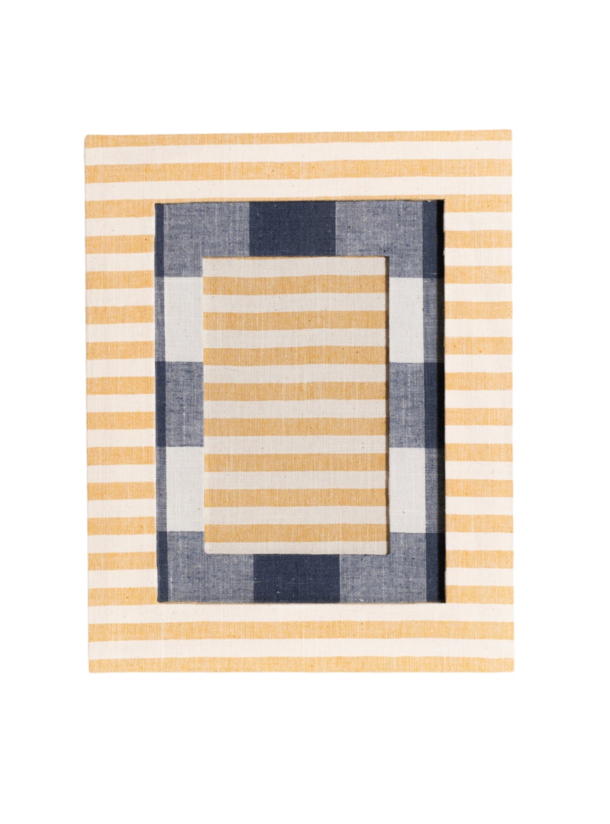 Yellow Striped Picture Frame