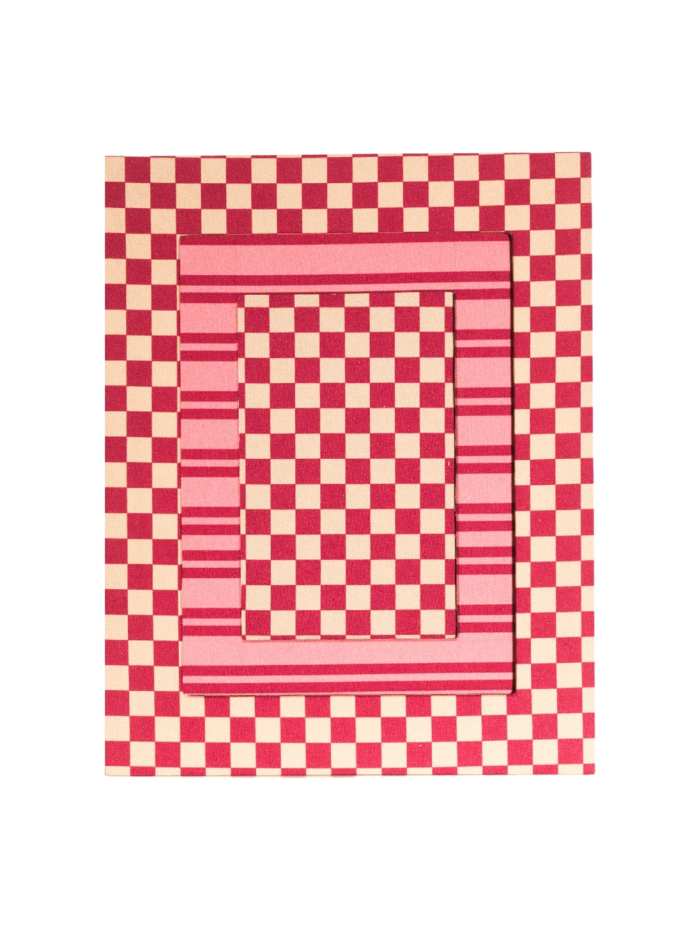 Porta-retrato Xadrez Palha & Vinho