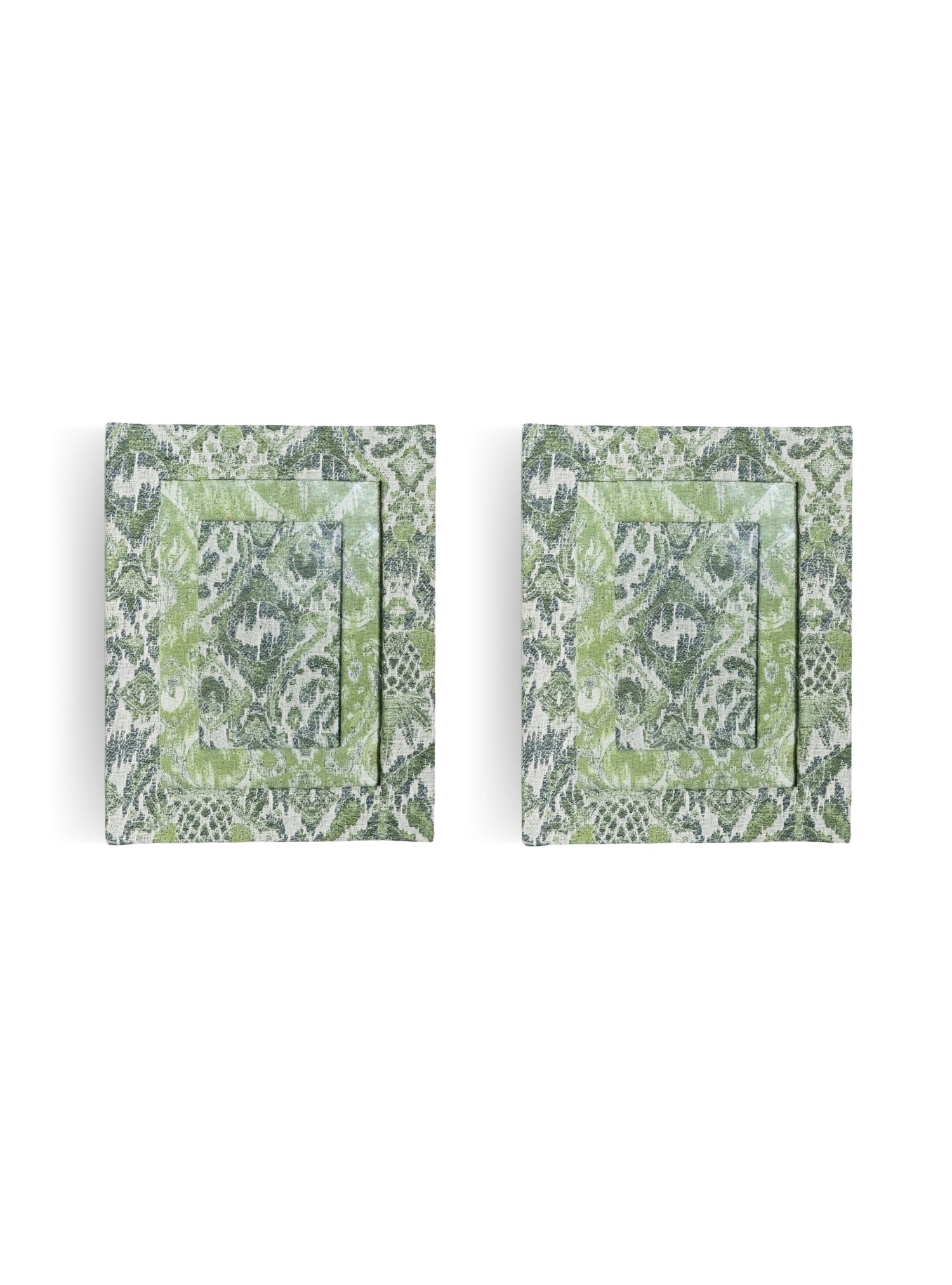 Composição Ikat Verde Jacquard