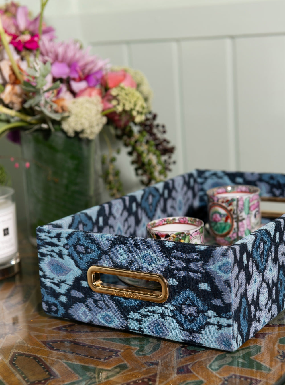 Bandeja Ikat Azul Jacquard