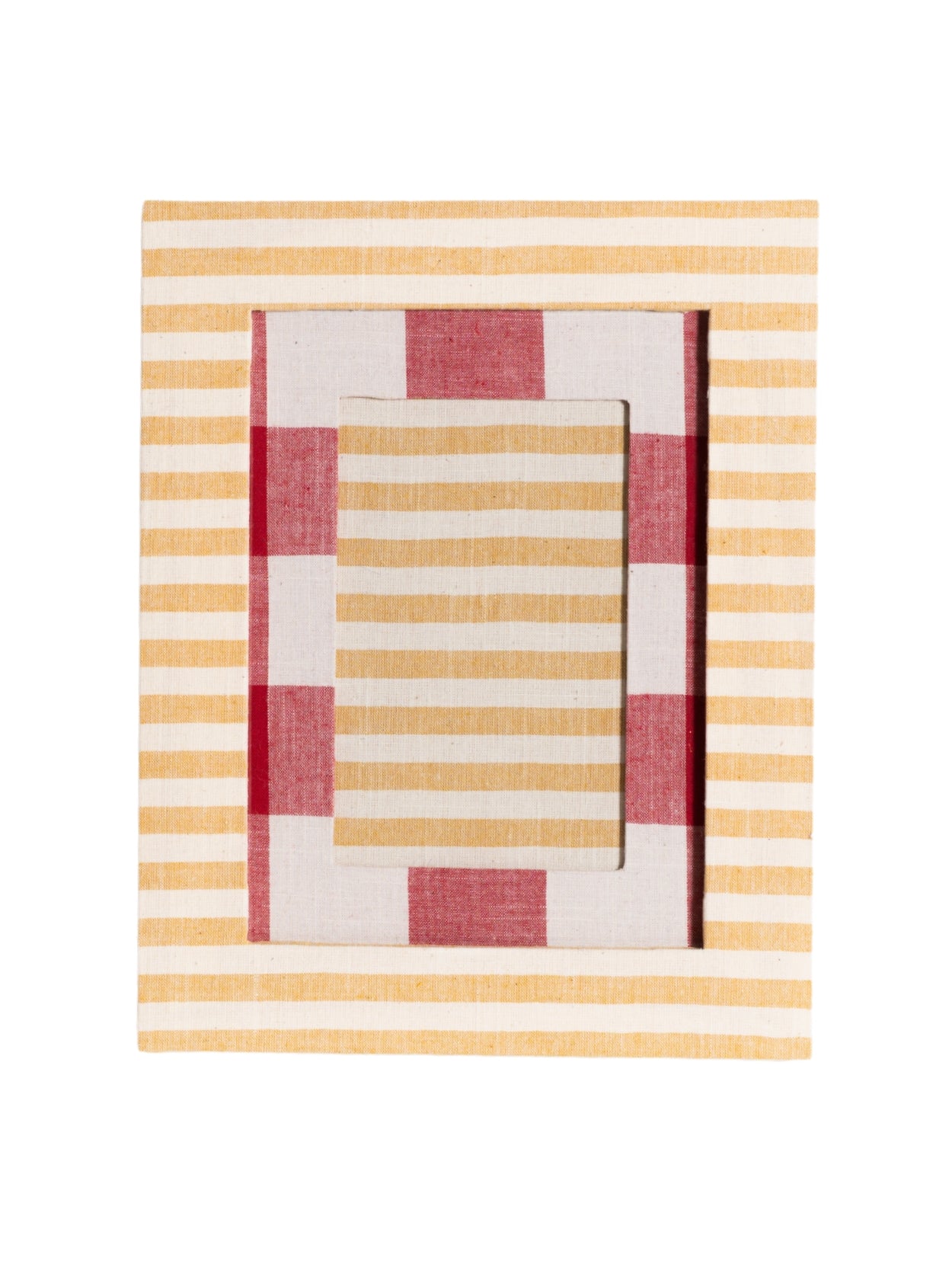 Yellow Striped Picture Frame