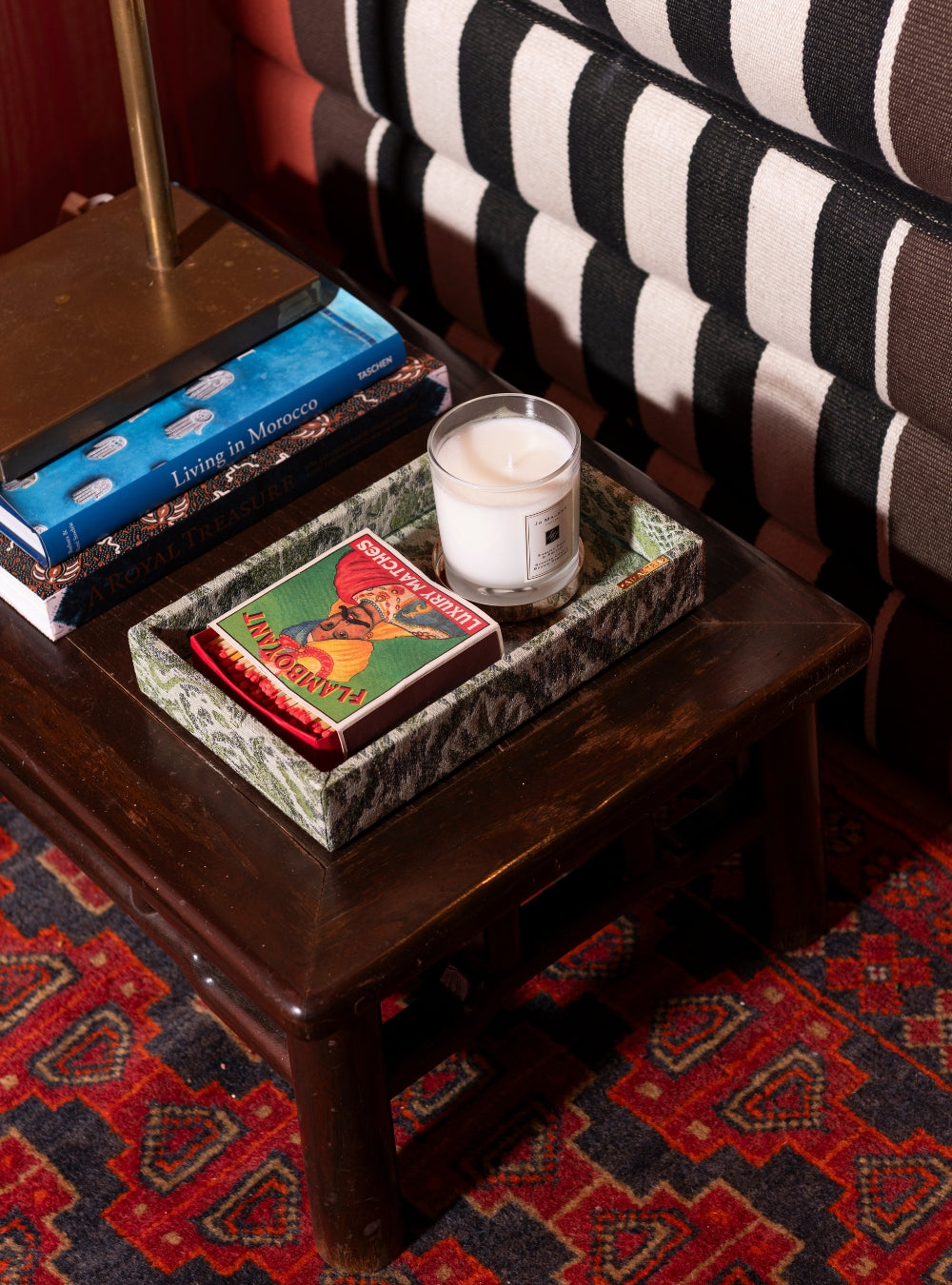 Bandeja Ikat Tropical Verde Jacquard