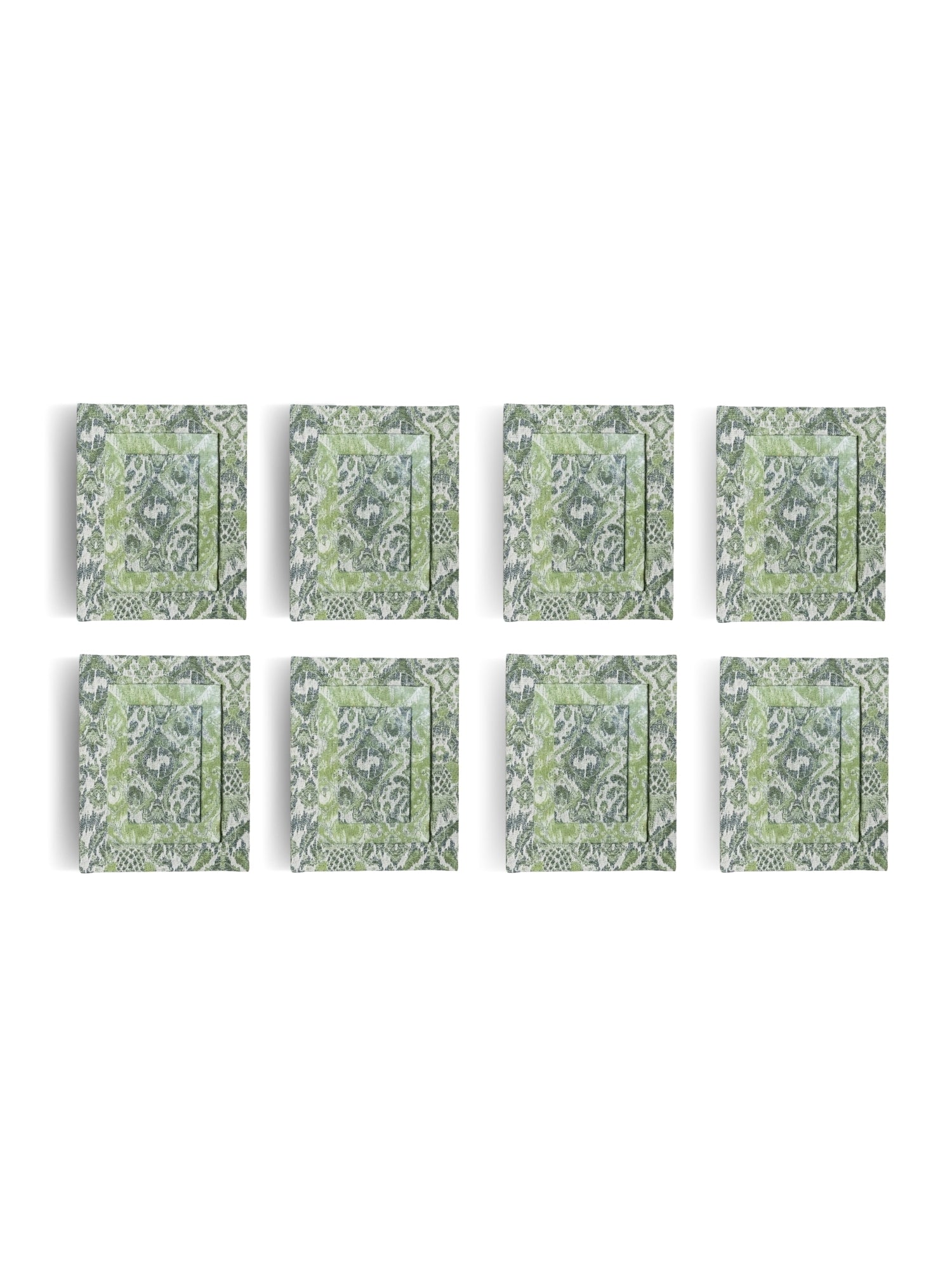 Composição Ikat Verde Jacquard