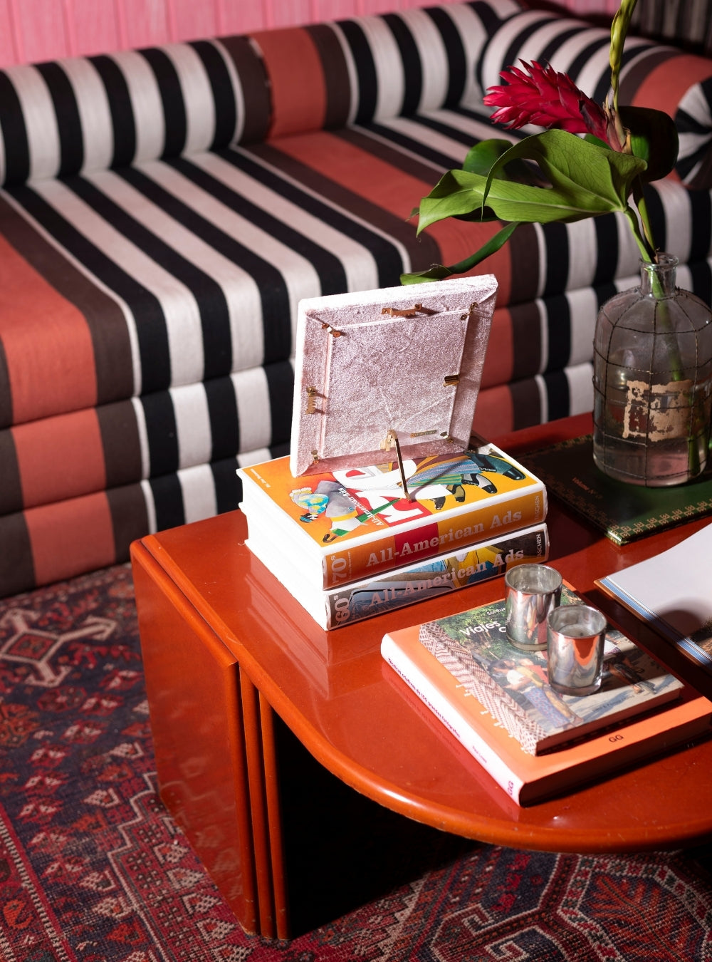 Porta-retrato Veludo Rosa-chá