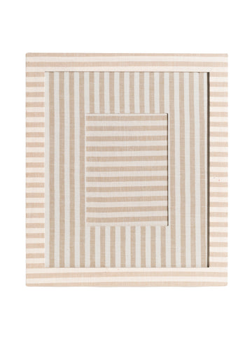 Marco de rayas beige