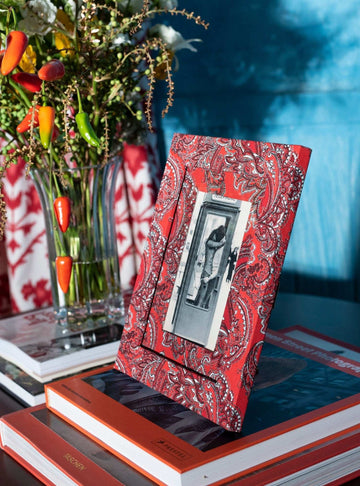 Porta-retrato Paisley Vermelho