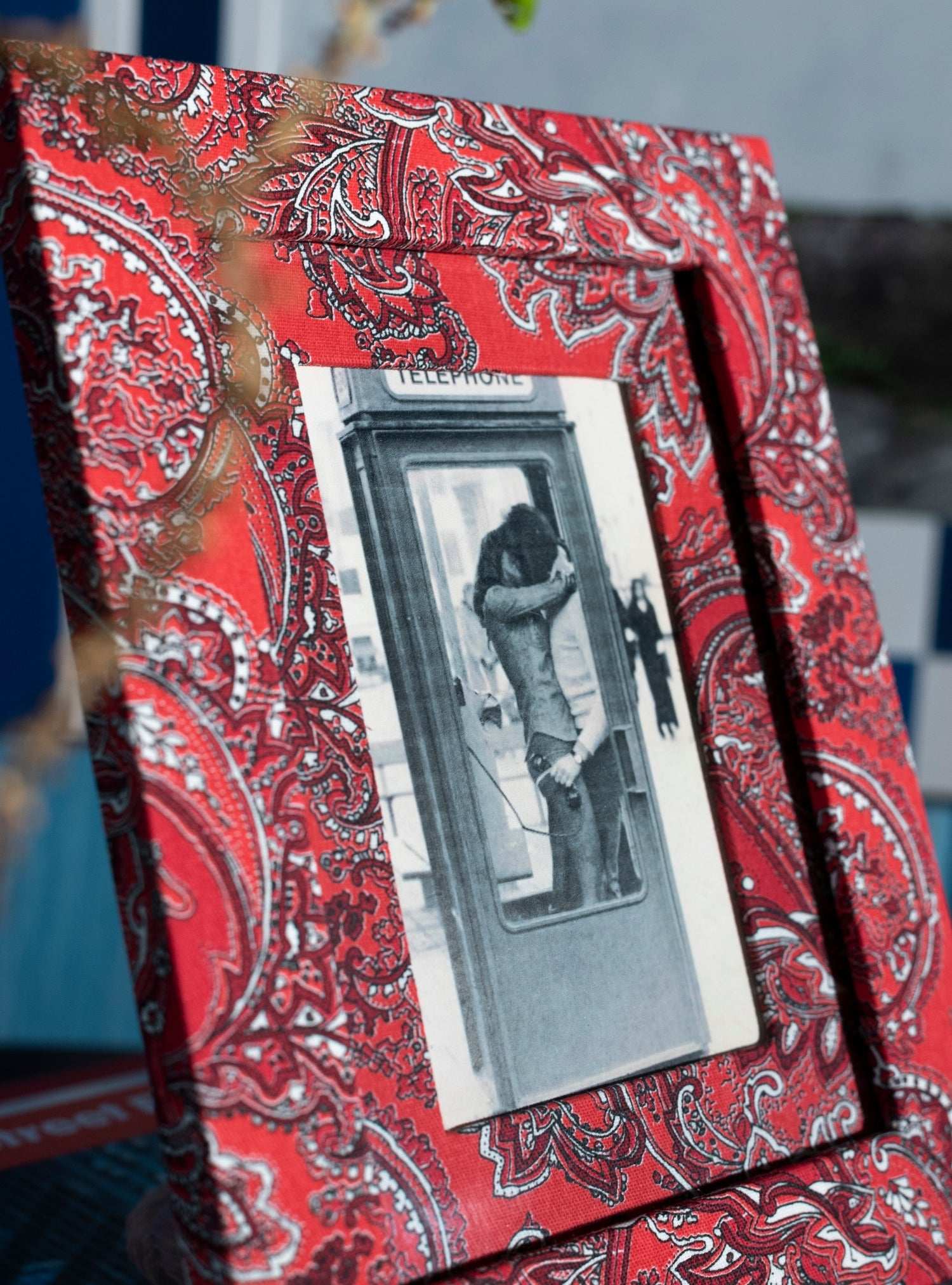 Porta-retrato Paisley Vermelho
