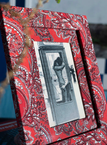 Porta-retrato Paisley Vermelho
