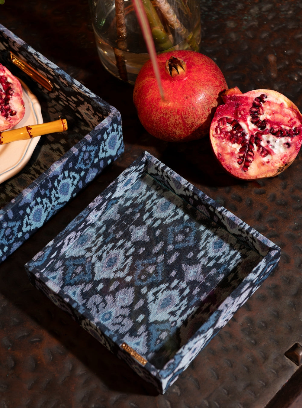 Bandeja Ikat Azul Jacquard