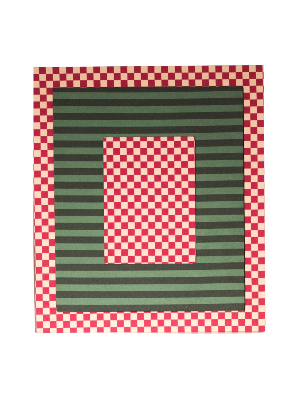 Moldura Xadrez Palha & Vinho