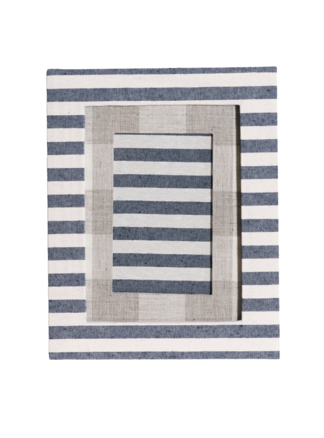 Navy Striped Picture Frame