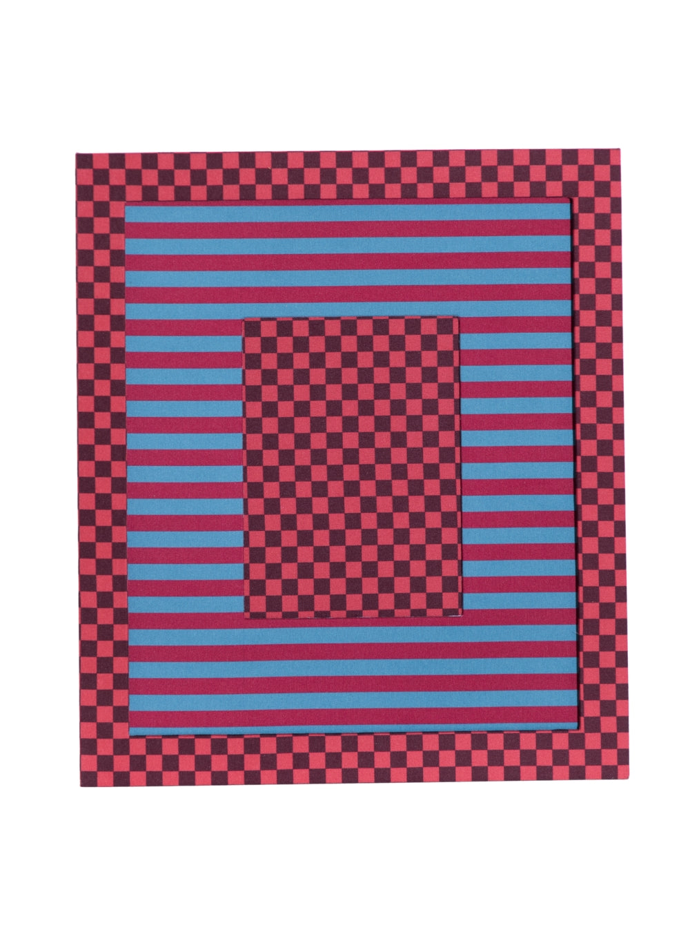 Moldura Xadrez Merlot & Ferrugem