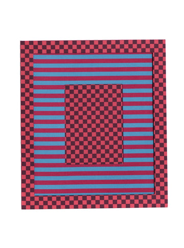 Moldura Xadrez Merlot & Ferrugem
