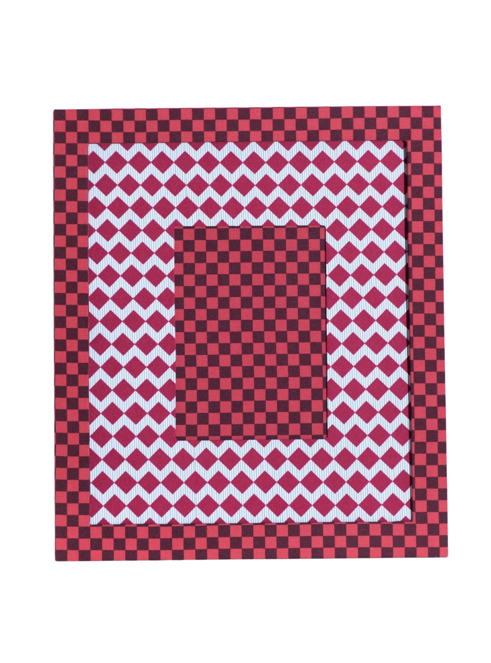 Moldura Xadrez Merlot & Ferrugem