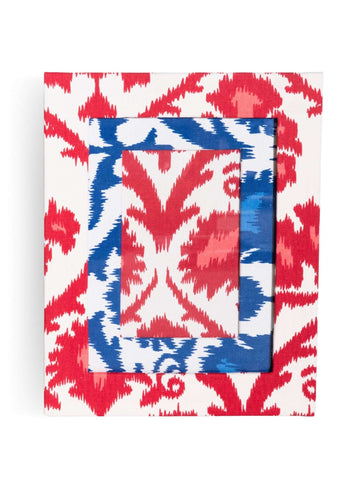 Porta-retrato Ikat Vermelho
