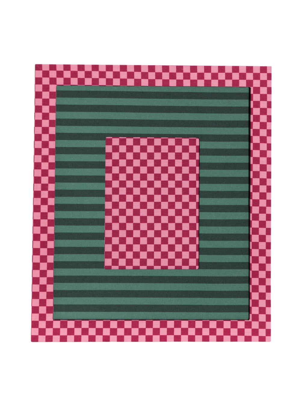 Moldura Xadrez Vintage & Vinho