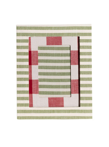 Green Striped Picture Frame