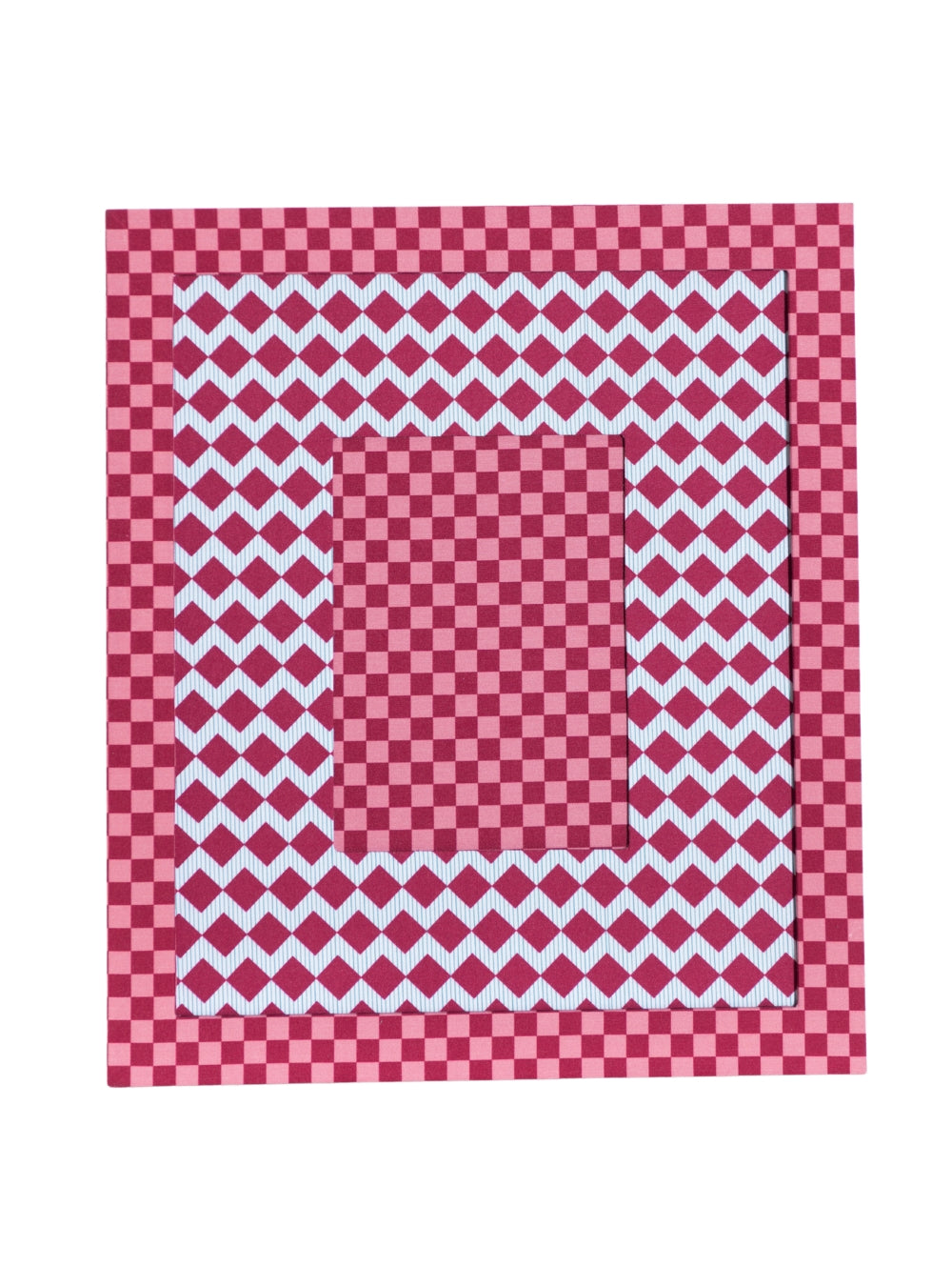 Moldura Xadrez Vintage & Vinho