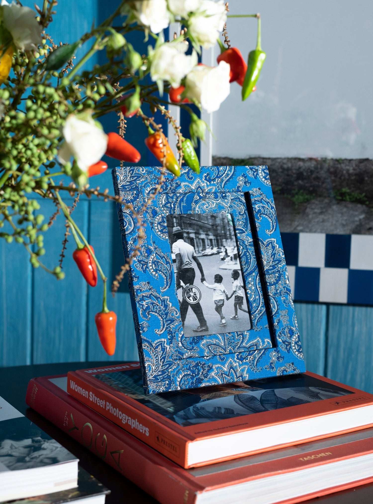 Porta-retrato Paisley Azul