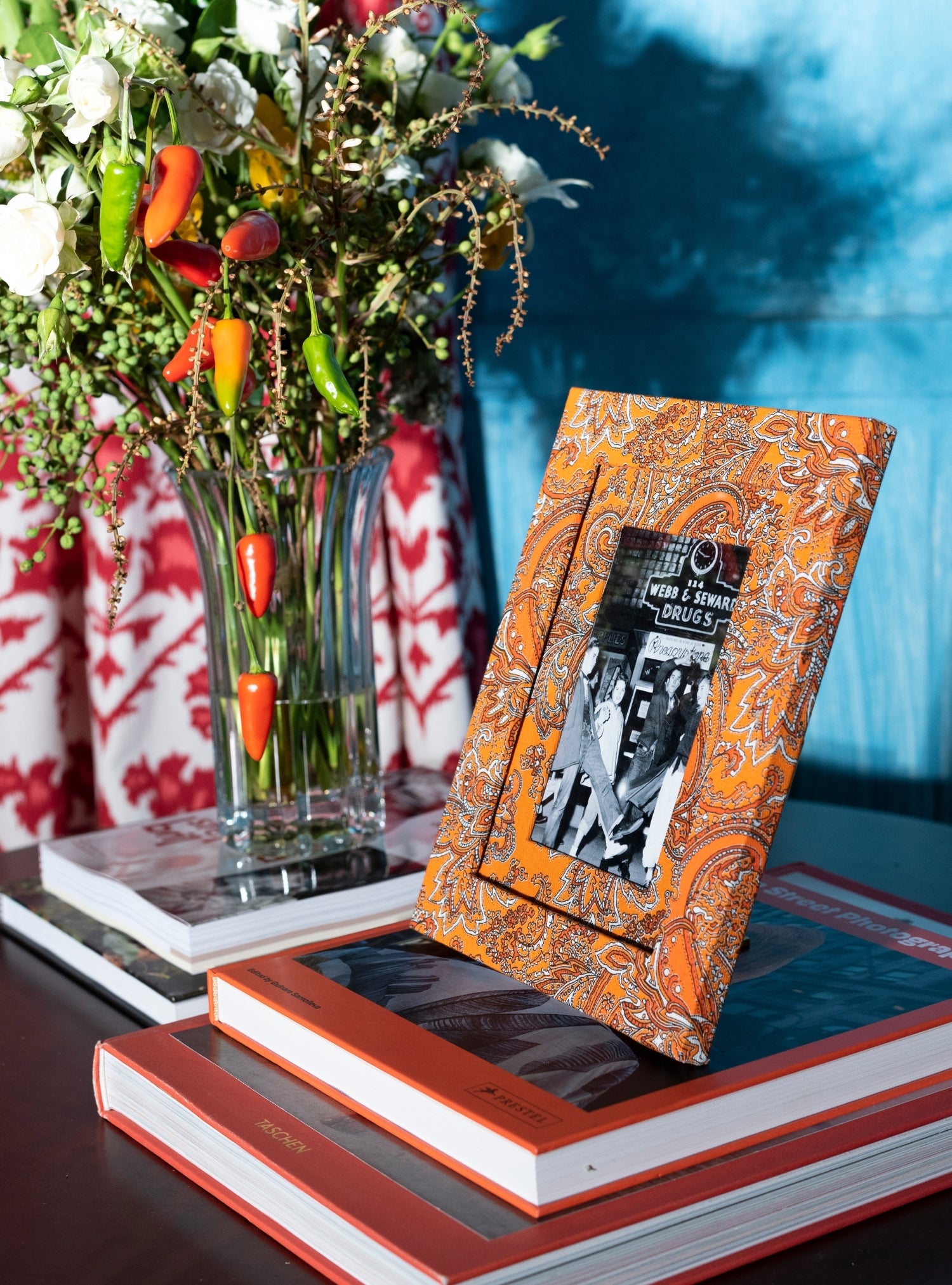 Picture-frame Orange Paisley