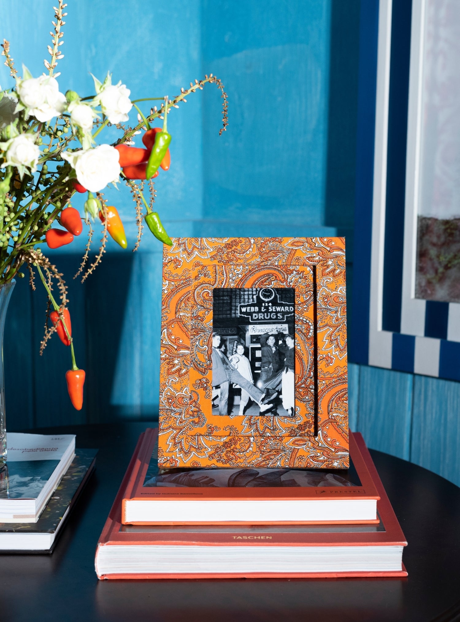 Picture-frame Orange Paisley
