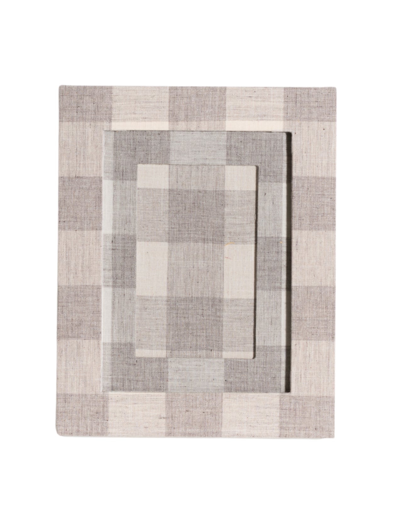 Gray Plaid Picture Frame