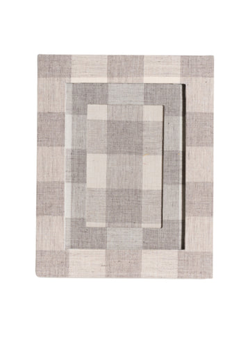 Gray Plaid Picture Frame