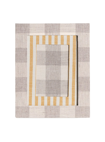 Gray Plaid Picture Frame