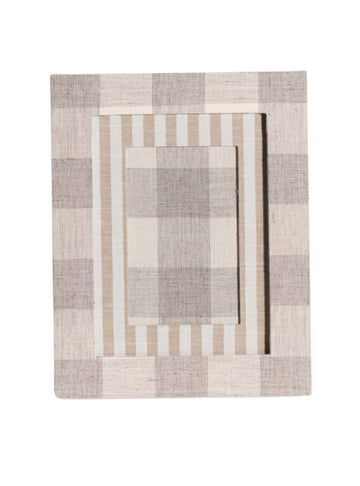 Gray Plaid Picture Frame