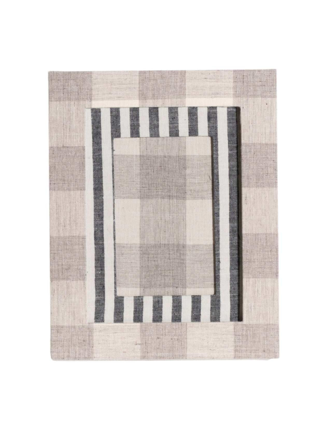 Gray Plaid Picture Frame