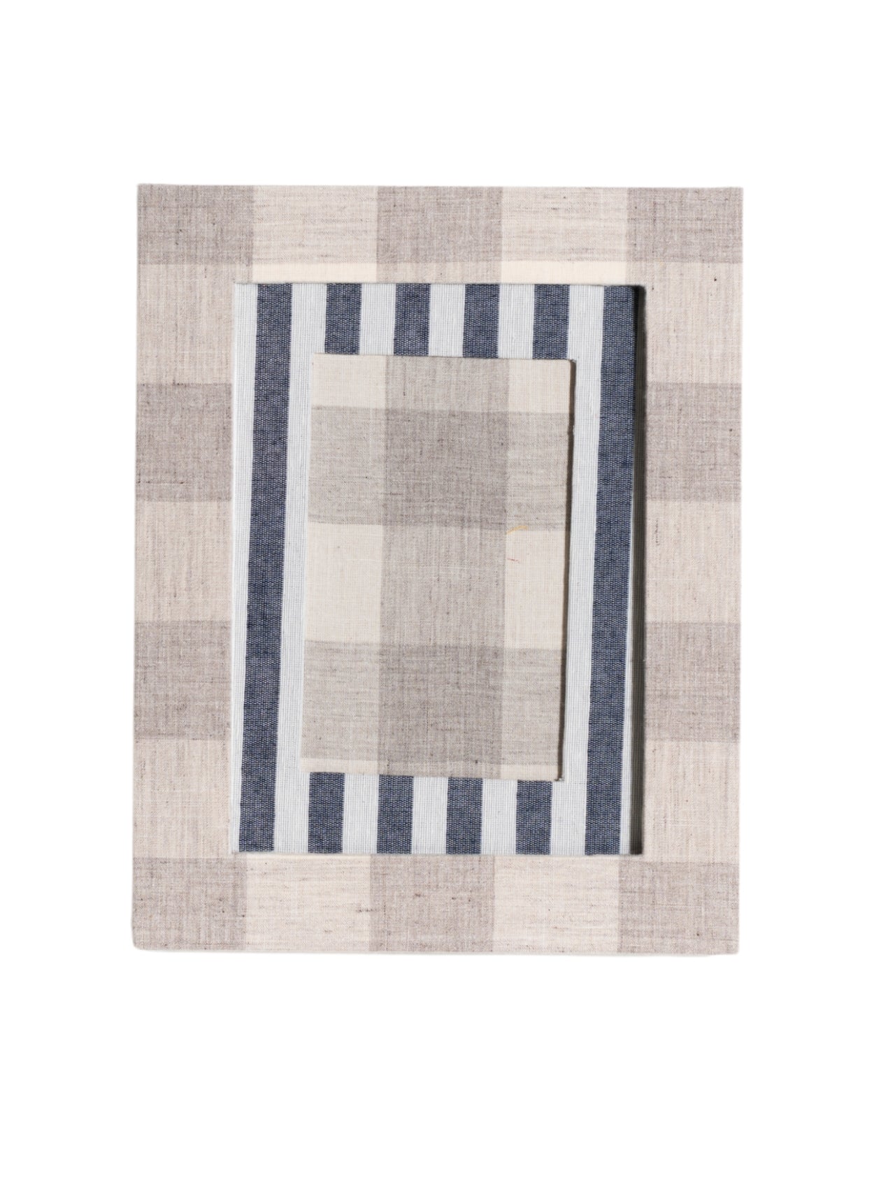 Gray Plaid Picture Frame
