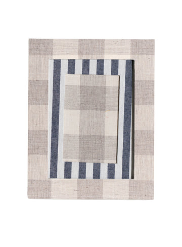 Gray Plaid Picture Frame