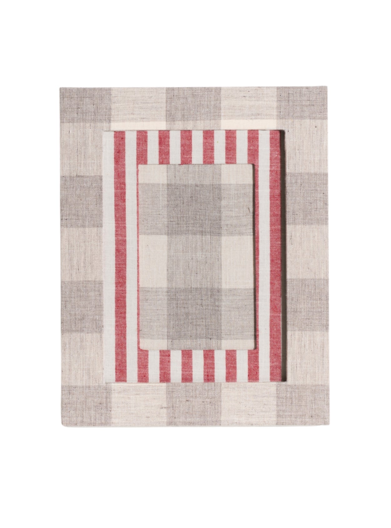 Gray Plaid Picture Frame