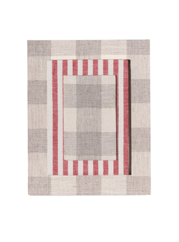 Gray Plaid Picture Frame