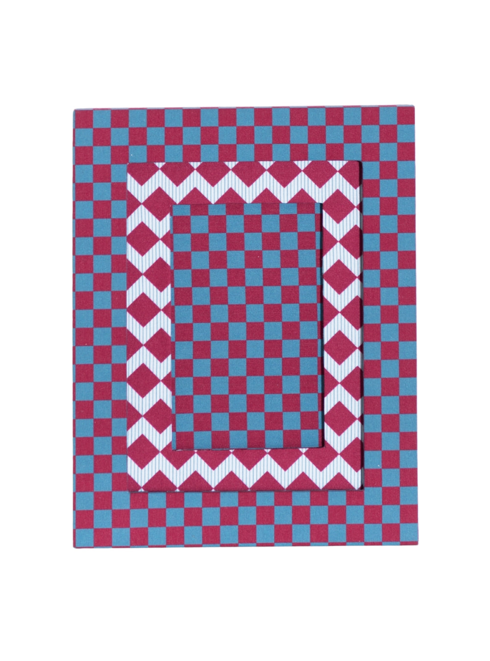 Porta-retrato Xadrez Brisa & Vinho