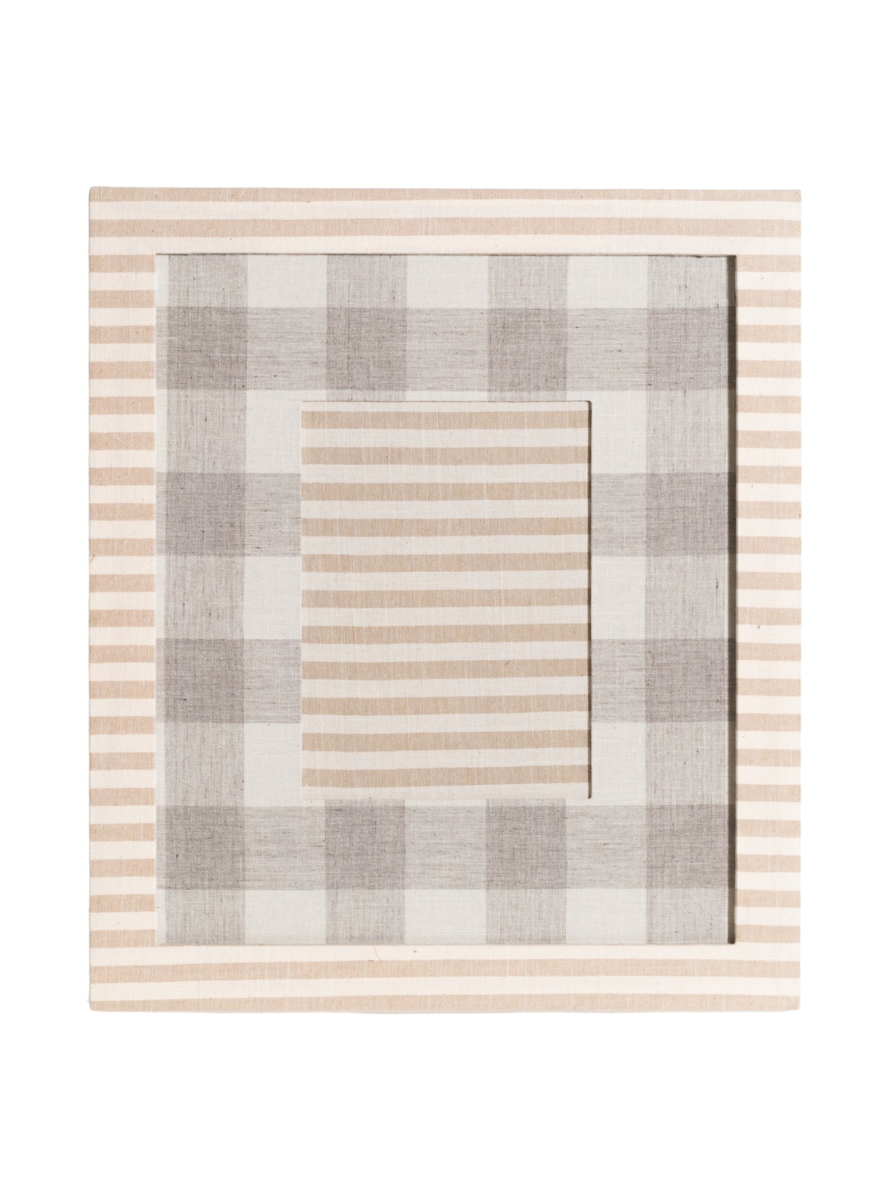 Beige Striped Frame
