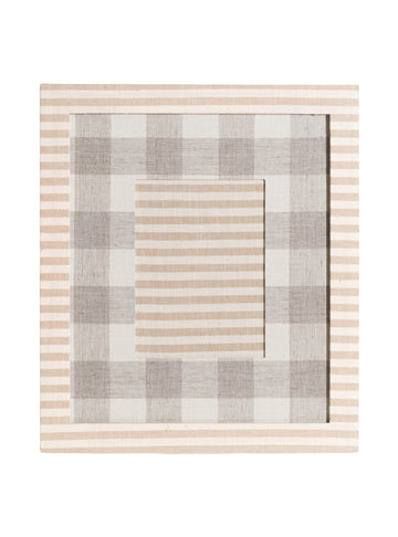 Marco de rayas beige